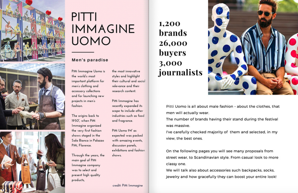 Pitti Immagine magazine