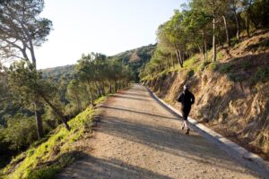 Carretera de les Aigues runner Barcelona — Collserola trail