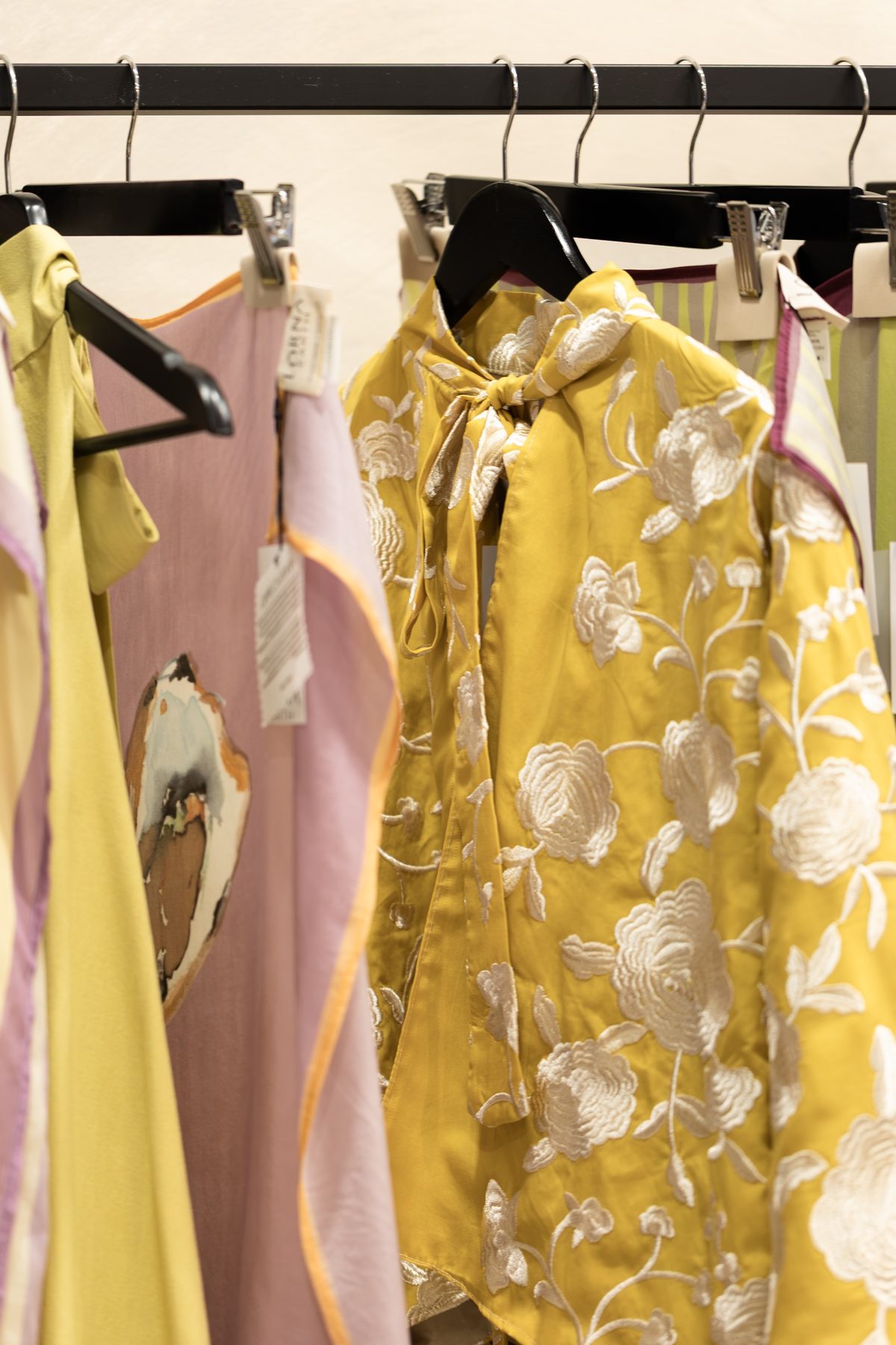 Hand-painted watercolour print and embroidered blouse by Lorna Earth